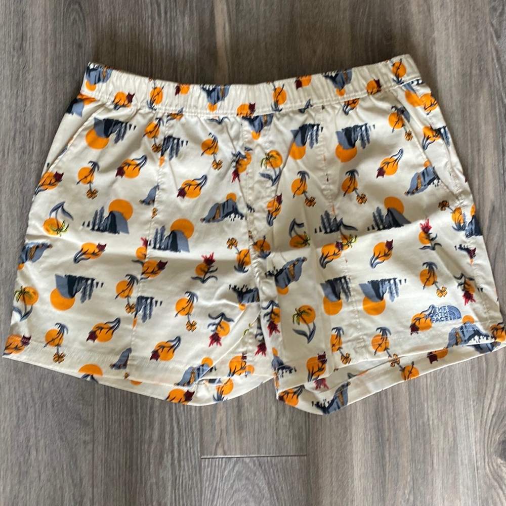 North face swimming trunks.